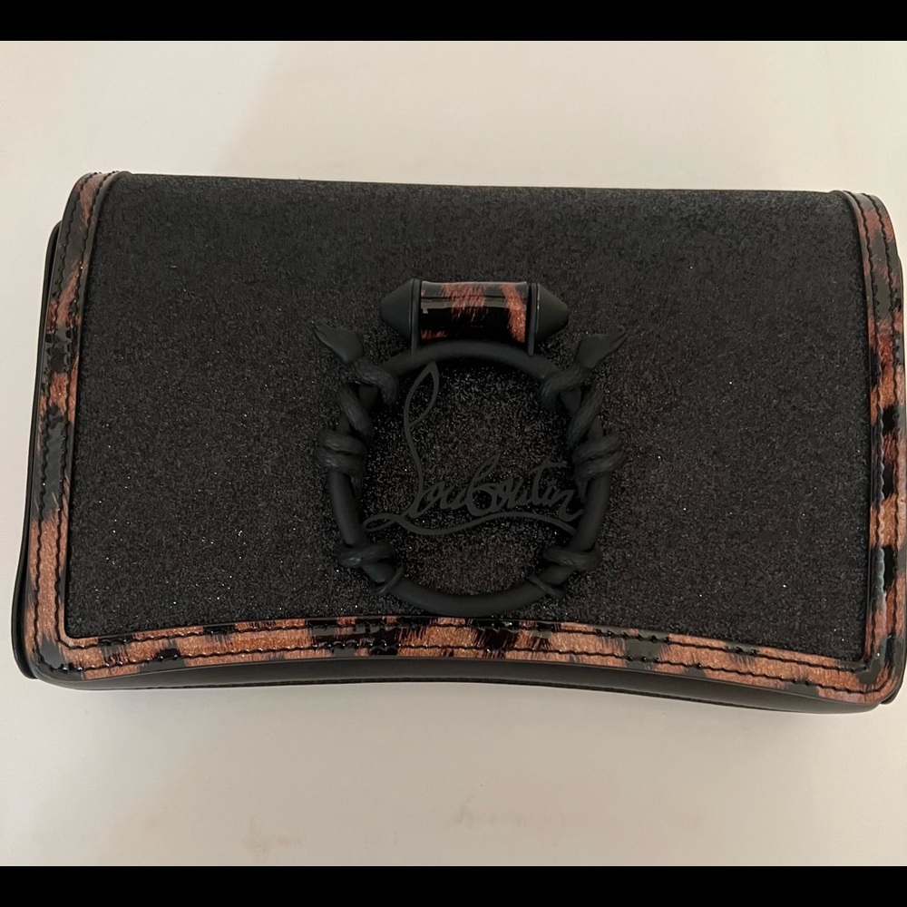 NEW!!! CHRISTIAN LOUBOUTIN RUBYLOU CLUTCH MINI GLITTER / PAT GLIT